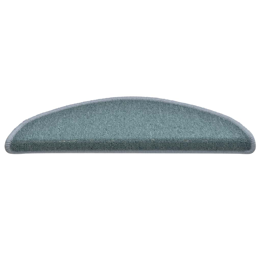 Prostirke za stepenice 30 kom 56x17x3 cm morsko plave poluokrugle