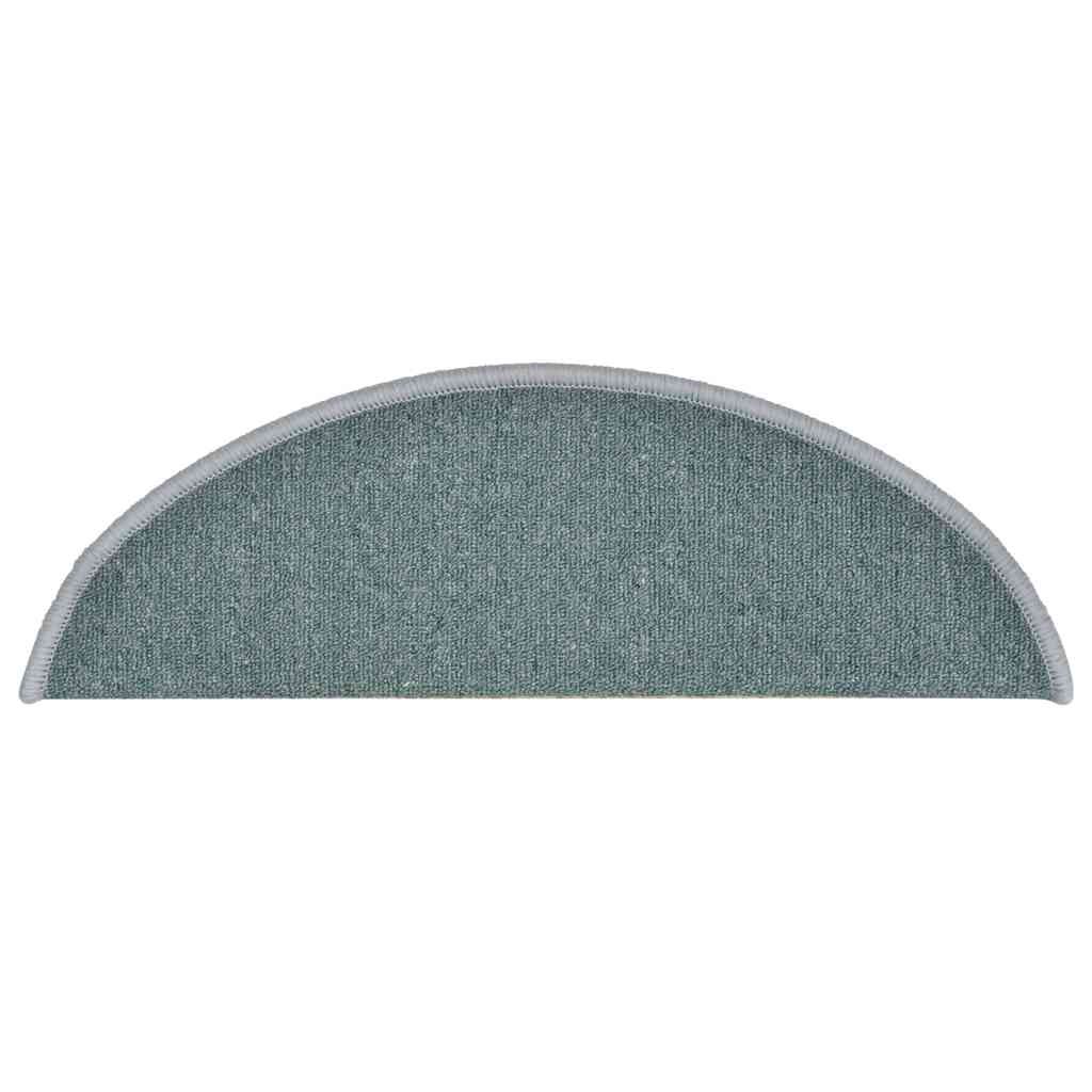 Prostirke za stepenice 30 kom 56x17x3 cm morsko plave poluokrugle
