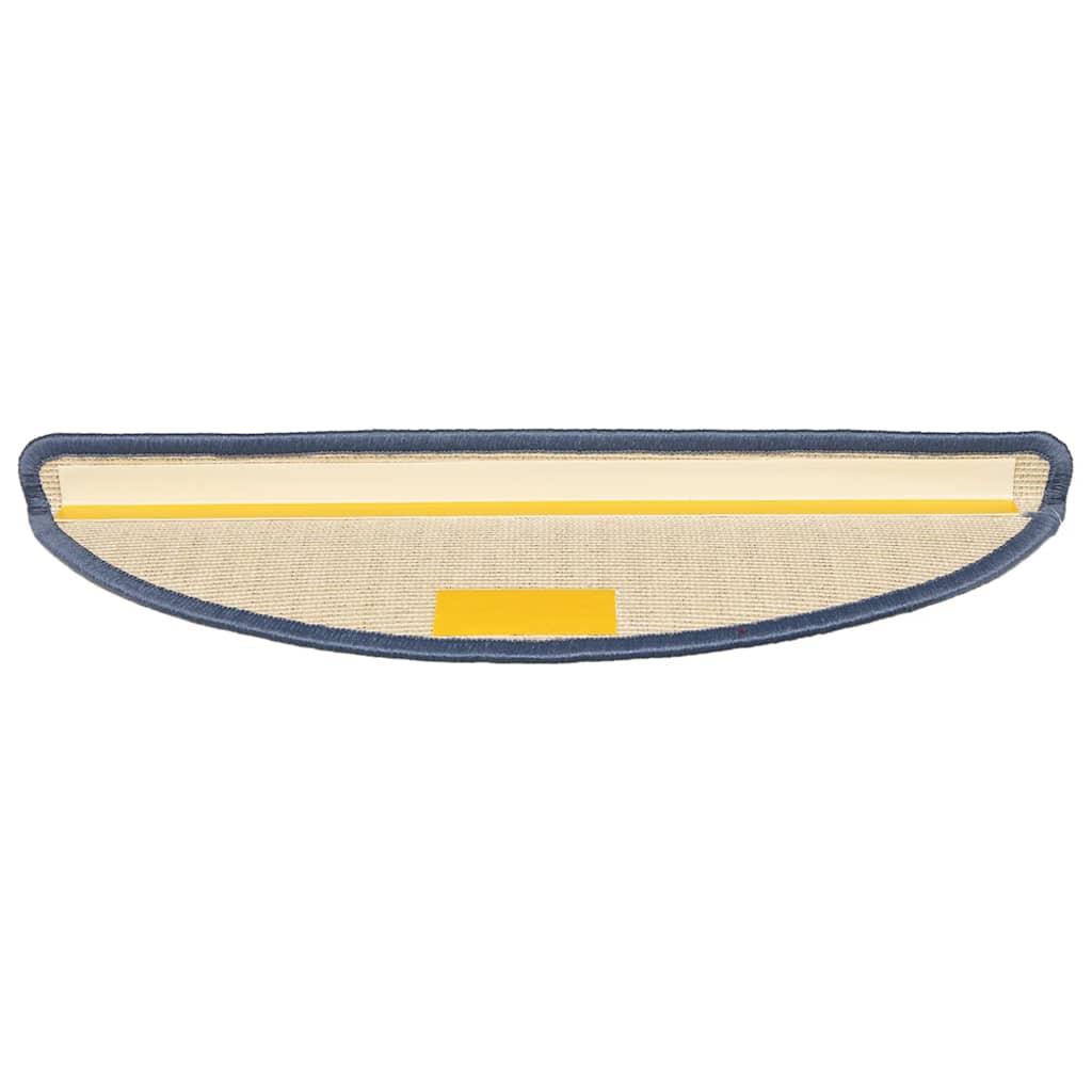 Prostirke za stepenice 30 kom 56x17x3 cm svijetlo sive i plave poluokrugle