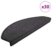 Prostirke za stepenice 30 kom 65x24x4 cm antracit poluokrugle velike