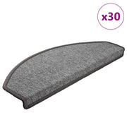 Prostirke za stepenice 30 kom 65x24x4 cm tamno sive poluokrugle velike