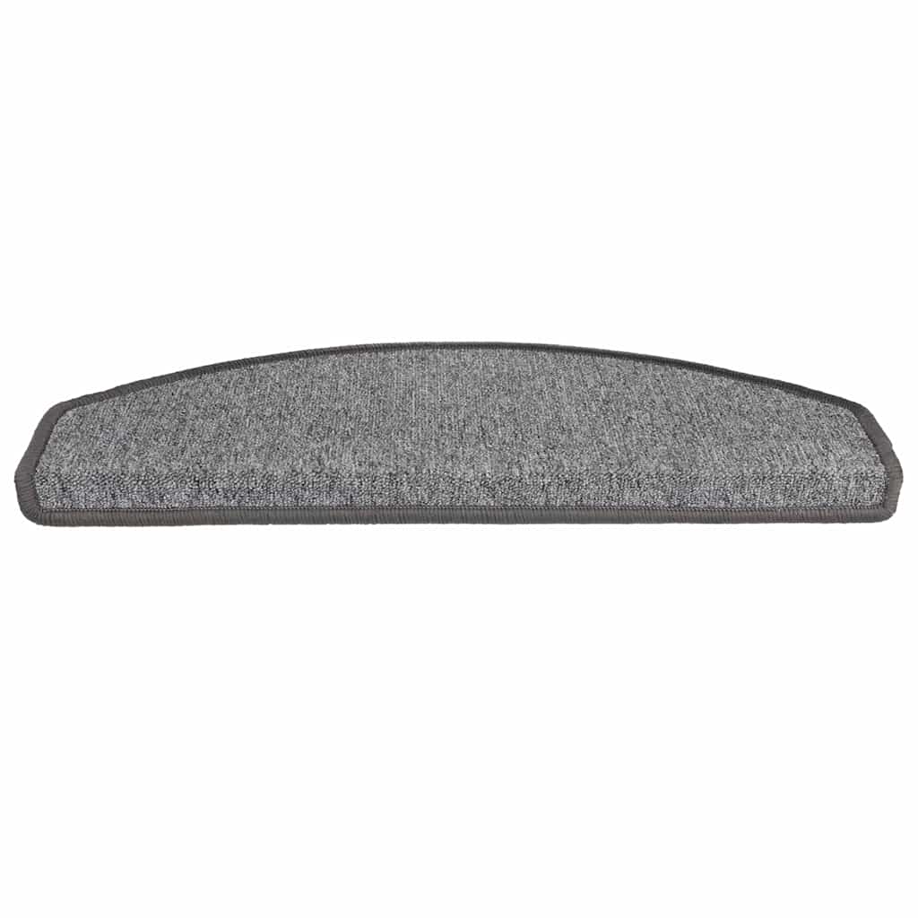 Prostirke za stepenice 30 kom 65x24x4 cm tamno sive poluokrugle velike