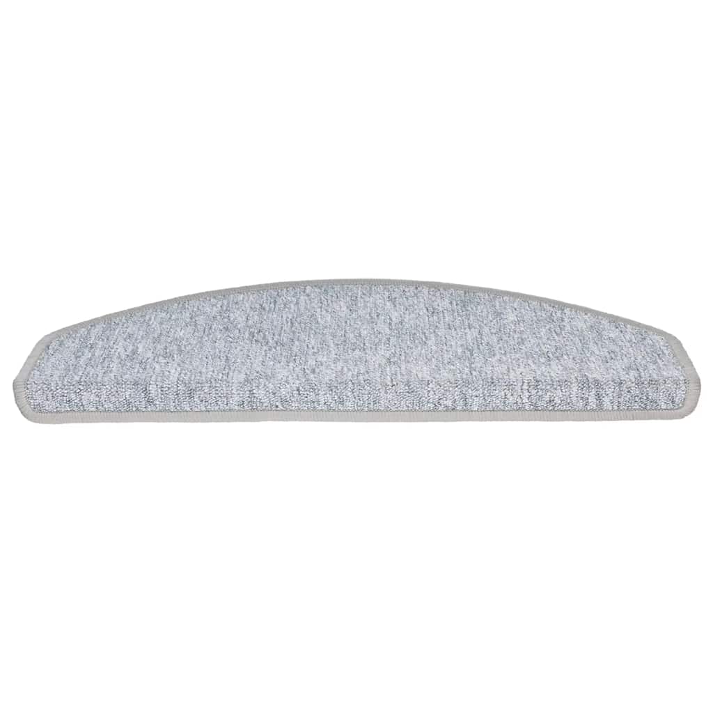 Prostirke za stepenice 30 kom 65x24x4 cm svijetlo sive poluokrugle velike