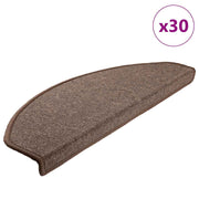 Prostirke za stepenice 30 kom 65x24x4 cm boje kave, poluokrugle, velike