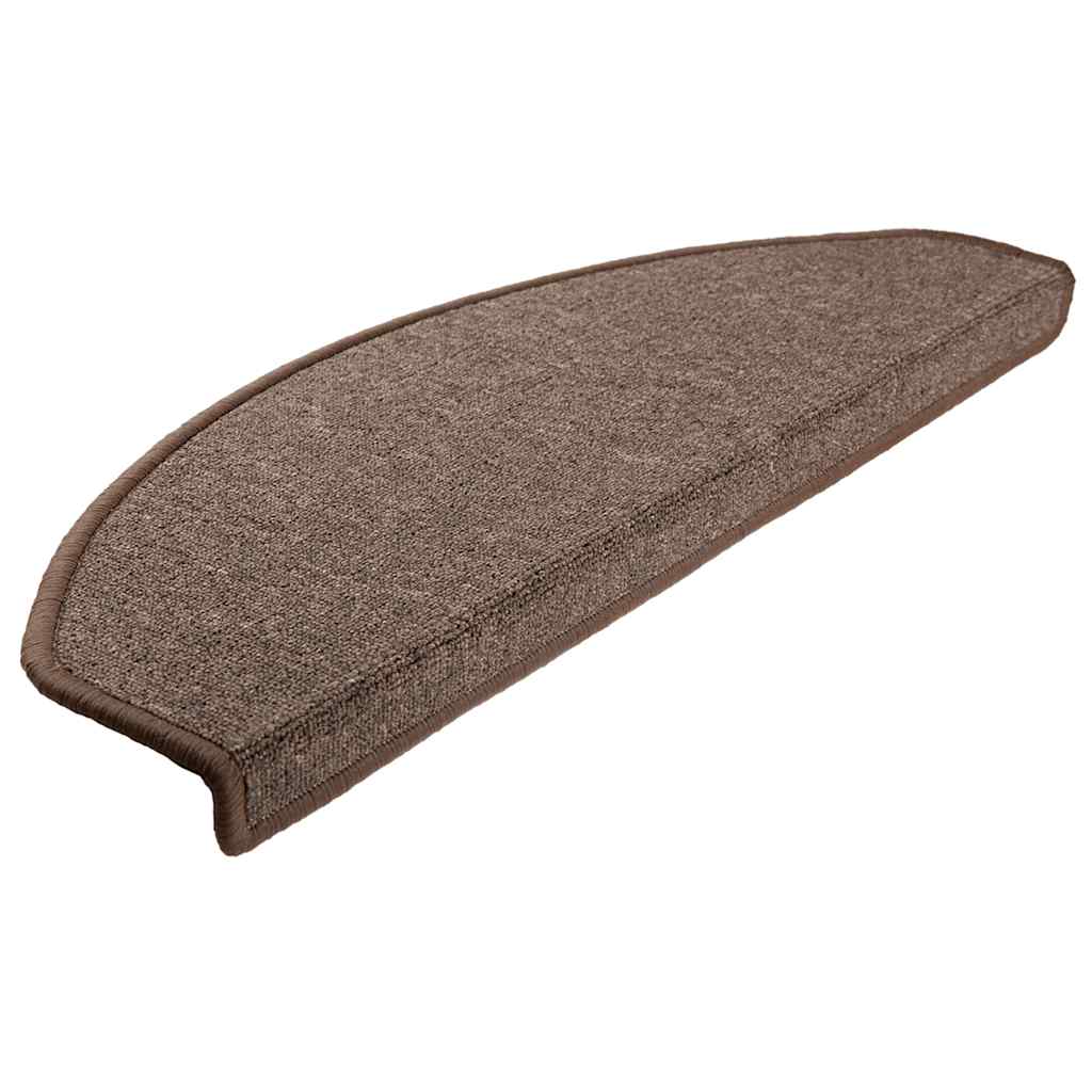 Prostirke za stepenice 30 kom 65x24x4 cm boje kave, poluokrugle, velike