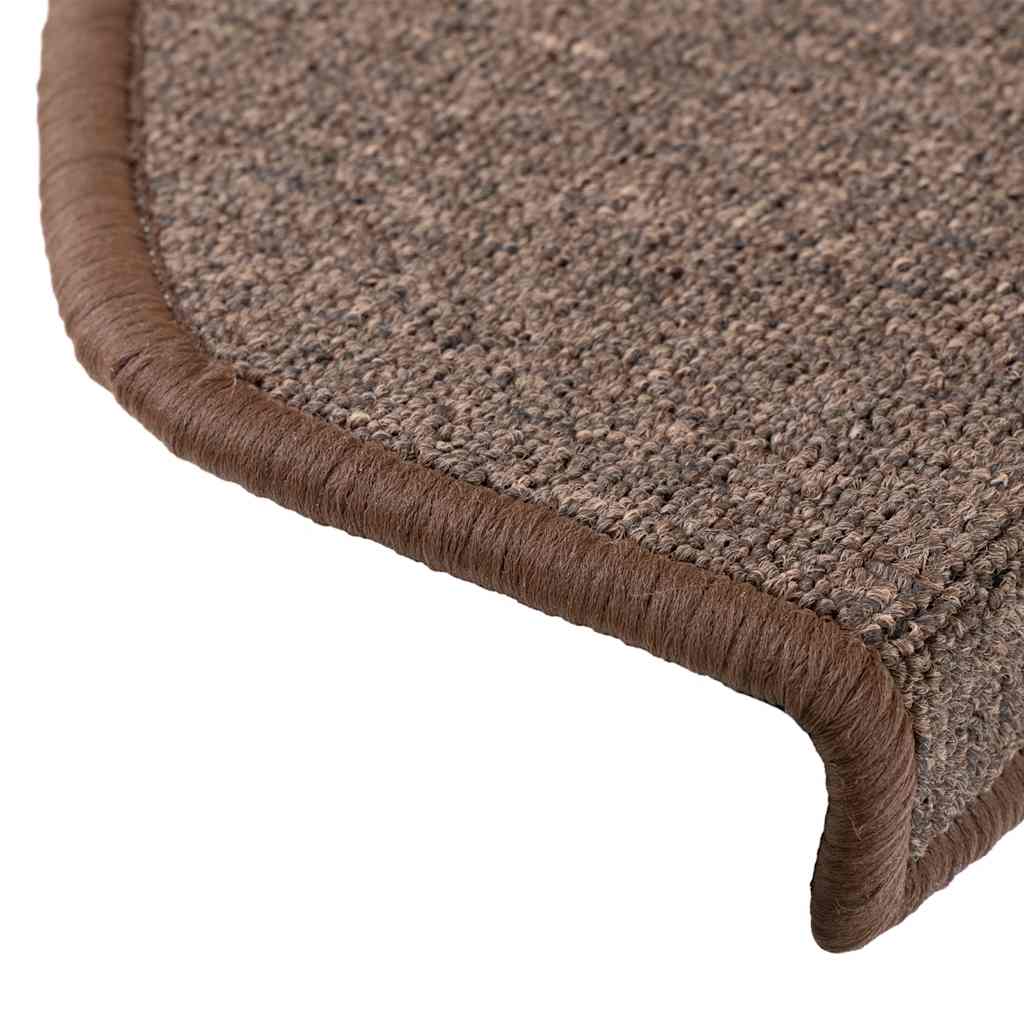 Prostirke za stepenice 30 kom 65x24x4 cm boje kave, poluokrugle, velike