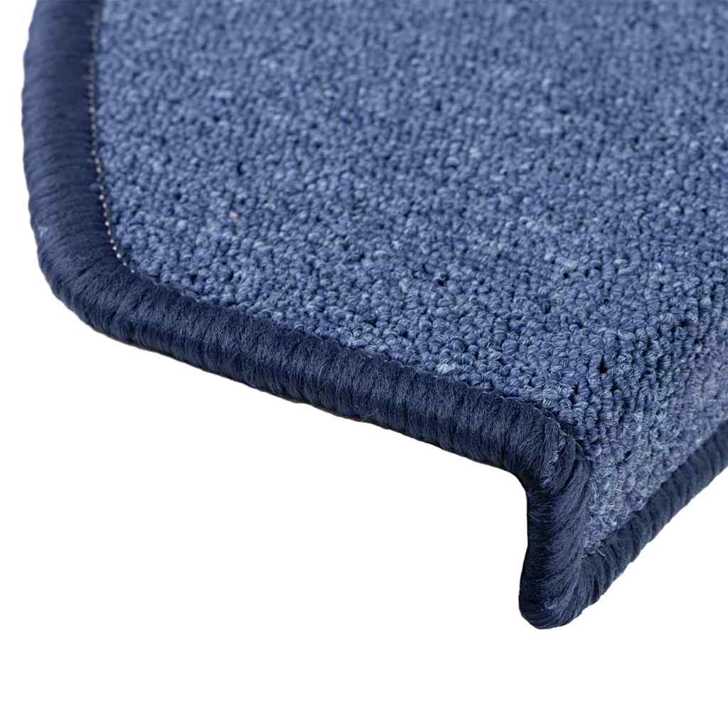 Prostirke za stepenice 30 kom 65x24x4 cm plave poluokrugle velike