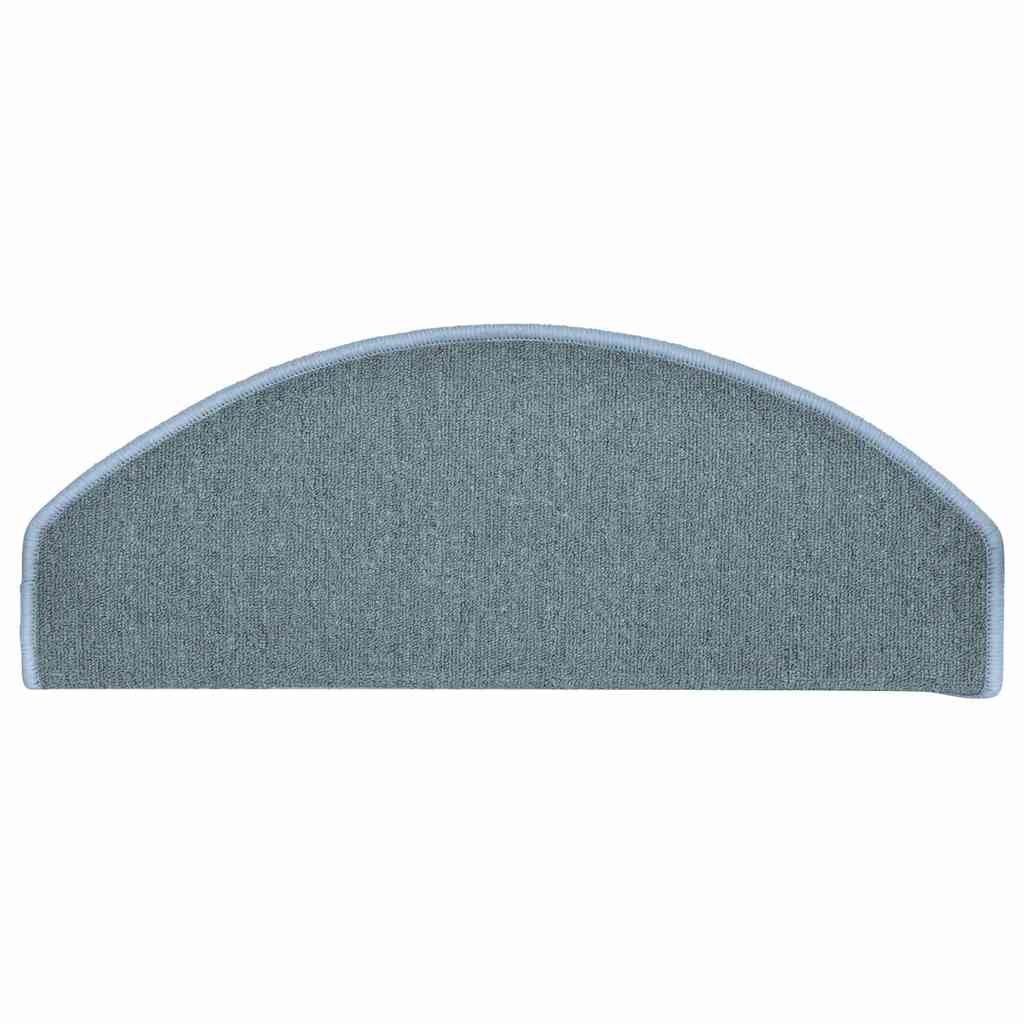 Prostirke za stepenice 30 kom 65x24x4 cm morsko plave poluokrugle velike