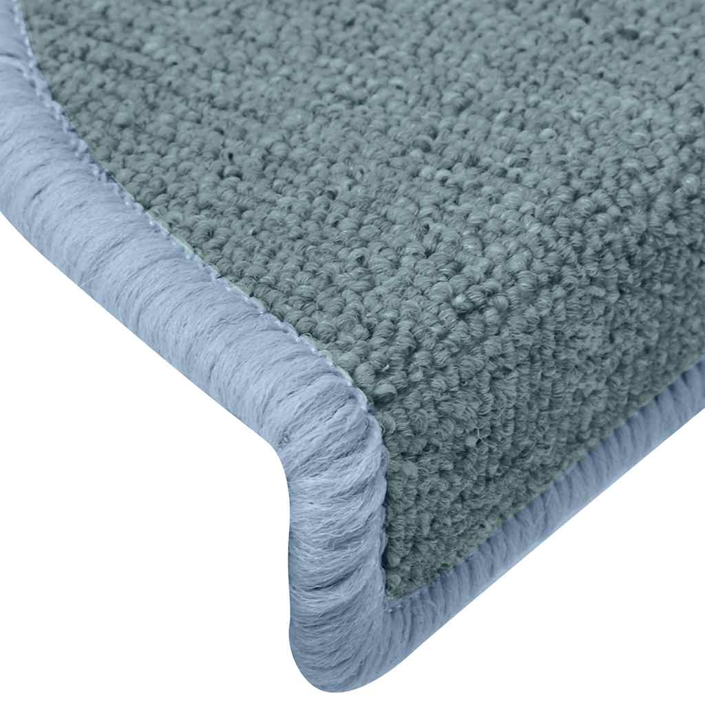 Prostirke za stepenice 30 kom 65x24x4 cm morsko plave poluokrugle velike