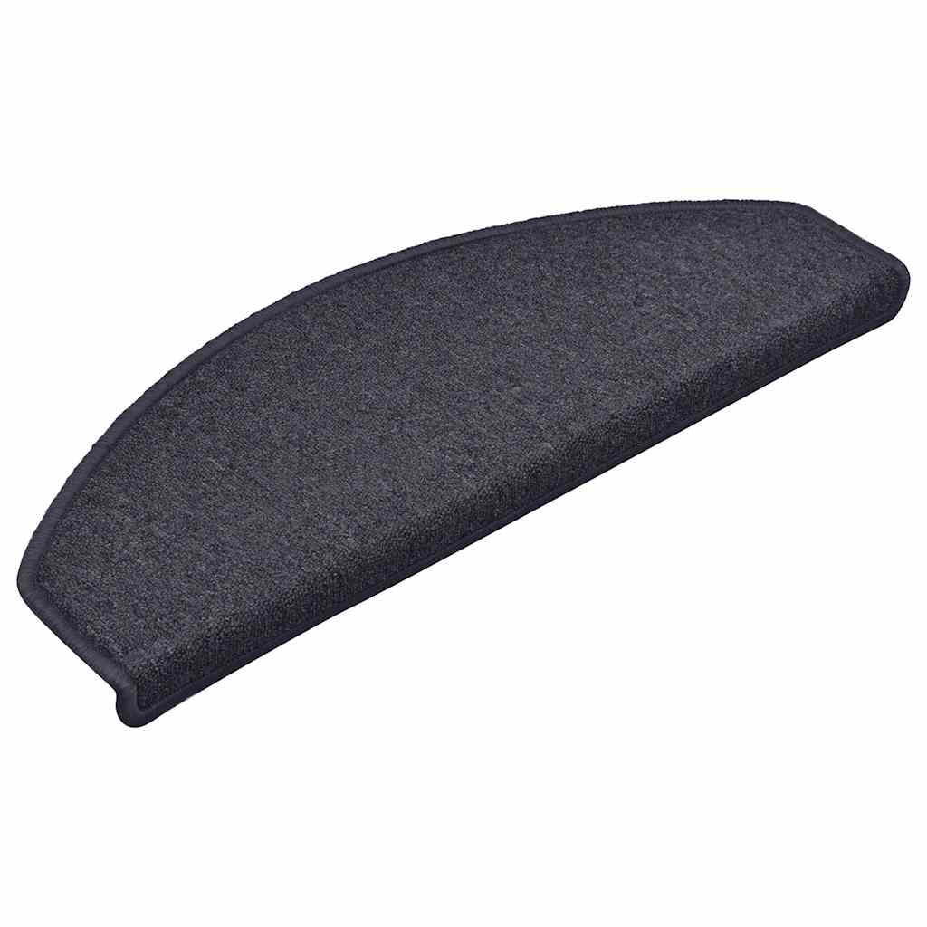 Prostirke za stepenice 30 kom 65x24x4 cm tamno sive i plave poluokrugle velike
