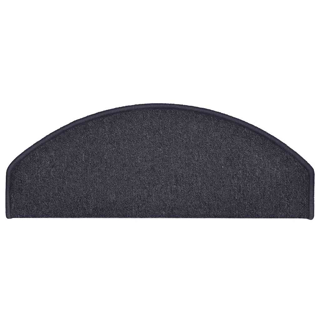 Prostirke za stepenice 30 kom 65x24x4 cm tamno sive i plave poluokrugle velike