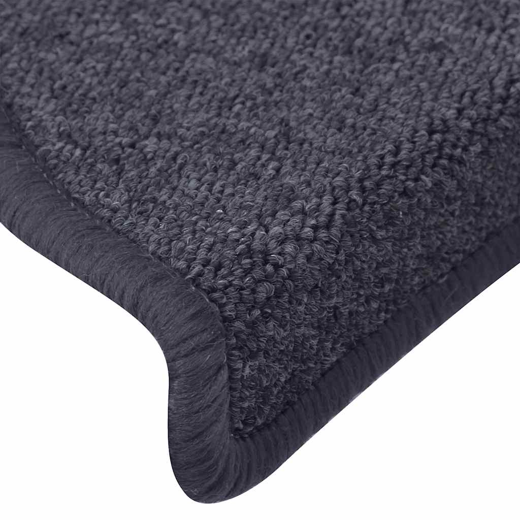 Prostirke za stepenice 30 kom 65x24x4 cm tamno sive i plave poluokrugle velike