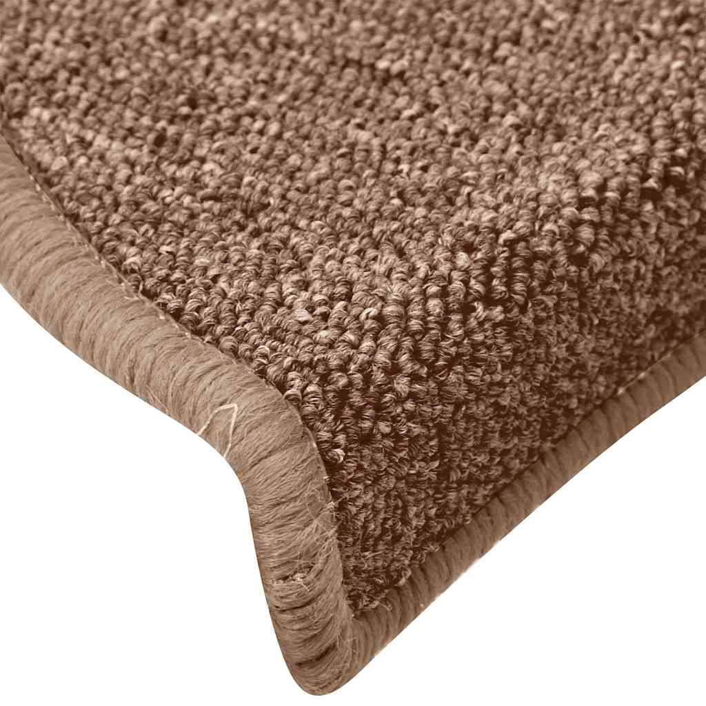 Prostirke za stepenice 30 kom 65x24x4 cm Smeđe poluokrugle velike