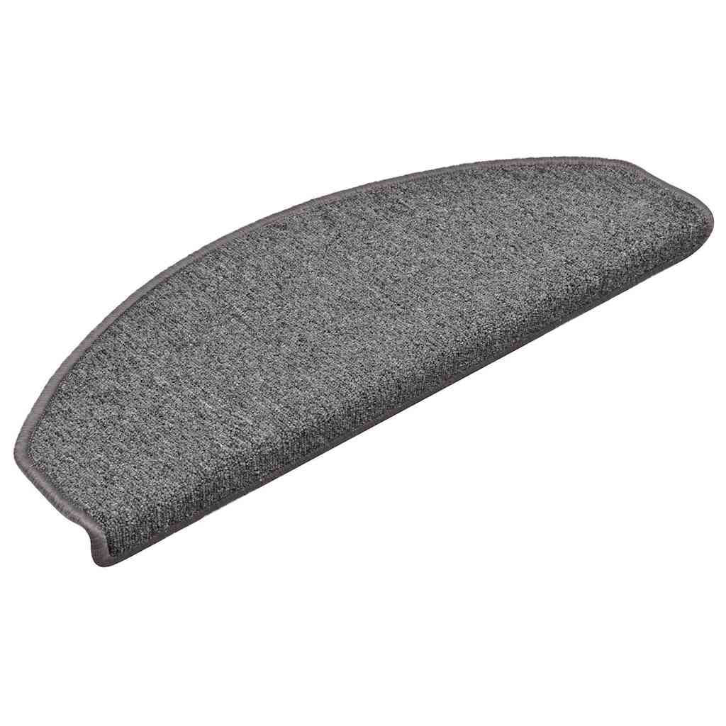 Prostirke za stepenice 30 kom 65x24x4 cm tamno sive poluokrugle velike