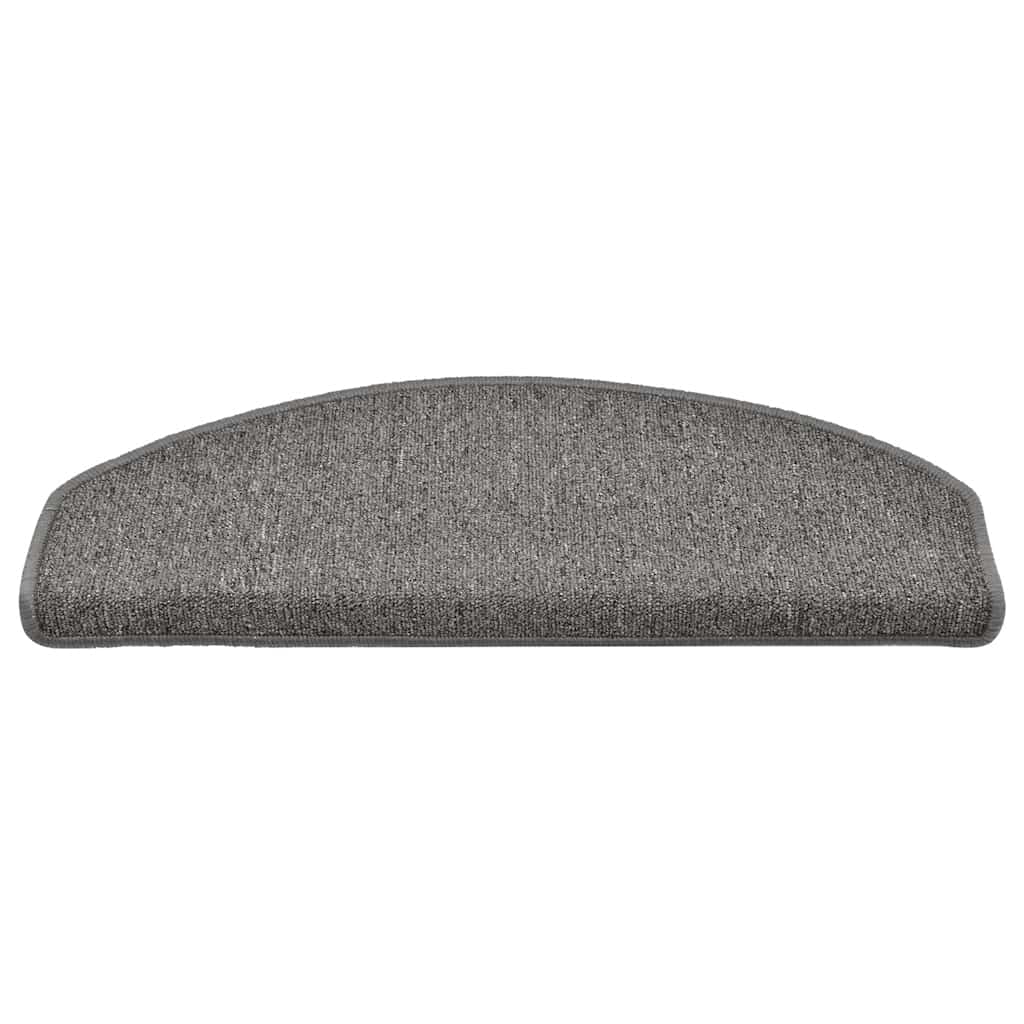 Prostirke za stepenice 30 kom 65x24x4 cm tamno sive poluokrugle velike