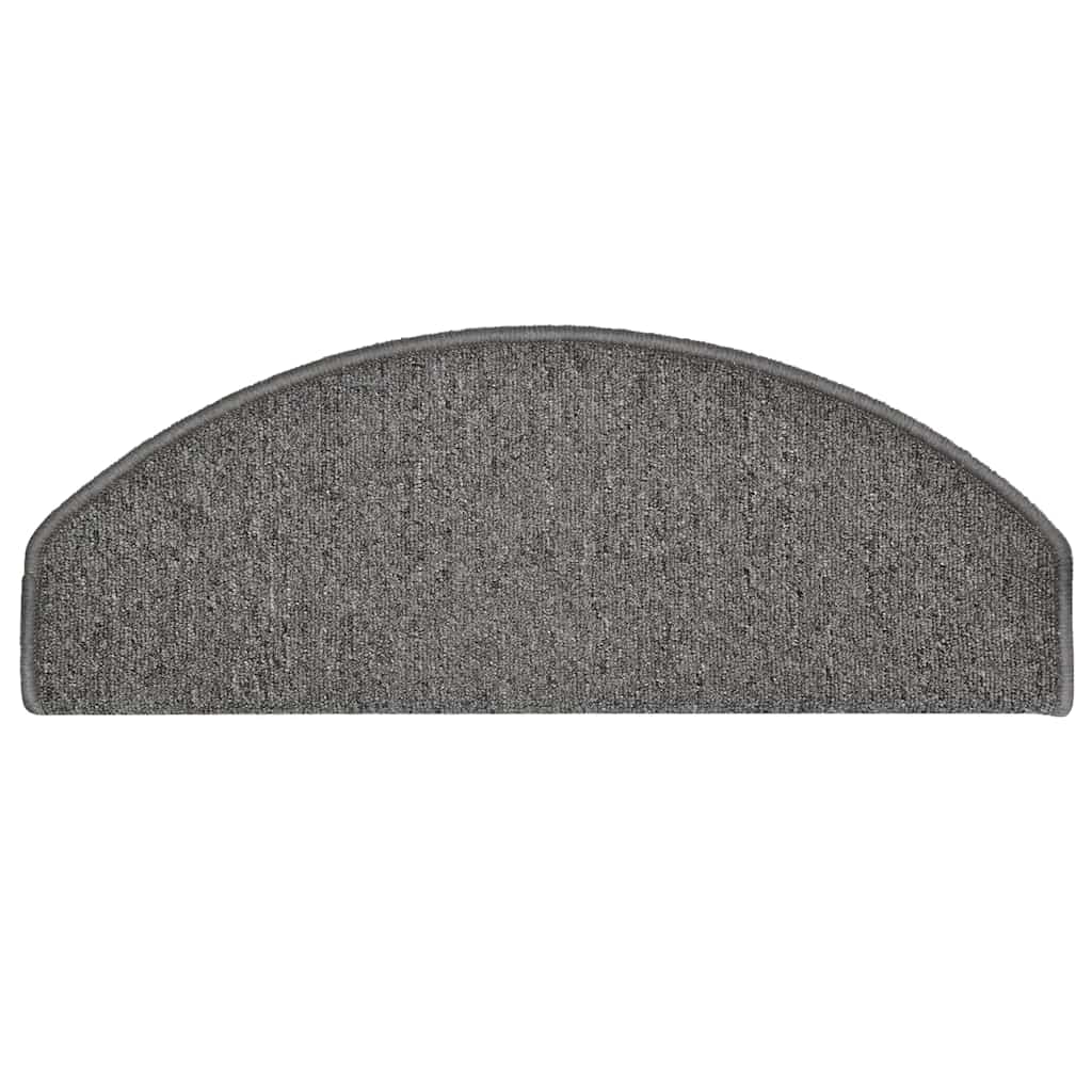 Prostirke za stepenice 30 kom 65x24x4 cm tamno sive poluokrugle velike