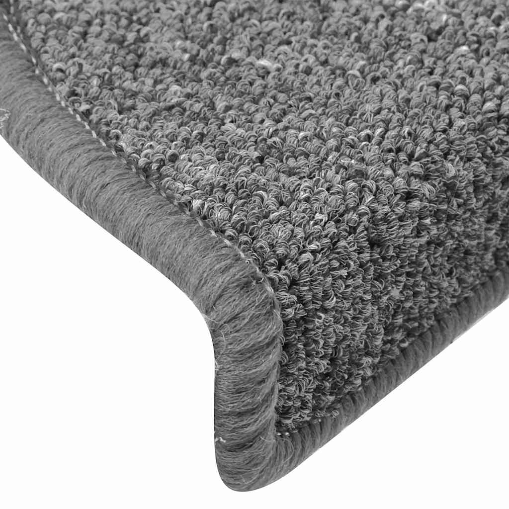 Prostirke za stepenice 30 kom 65x24x4 cm tamno sive poluokrugle velike