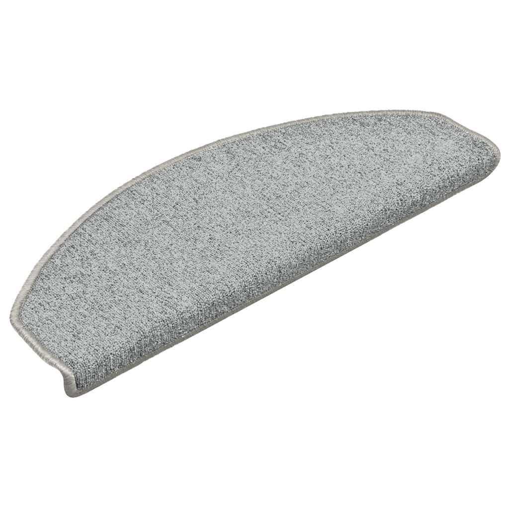 Prostirke za stepenice 30 kom 65x24x4 cm svijetlo sive poluokrugle velike