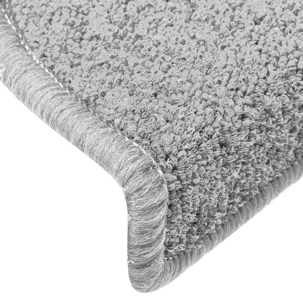 Prostirke za stepenice 30 kom 65x24x4 cm svijetlo sive poluokrugle velike