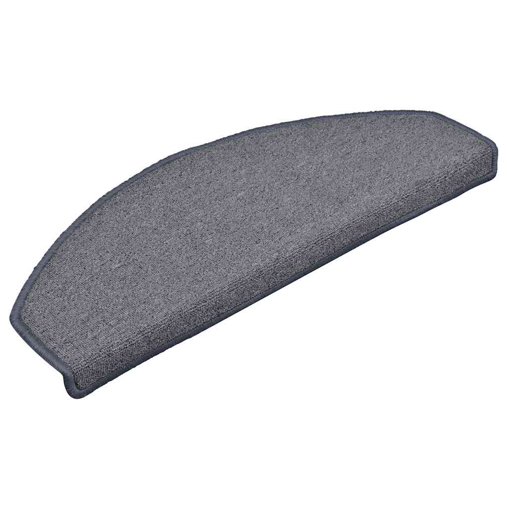 Prostirke za stepenice 30 kom 65x24x4 cm svijetlo sive i plave poluokrugle velike