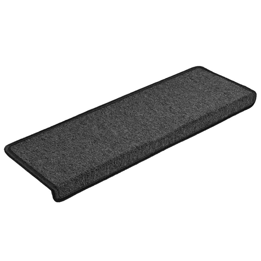 Prostirke za stepenice 30 kom 65x21x4 cm antracit pravokutni rub