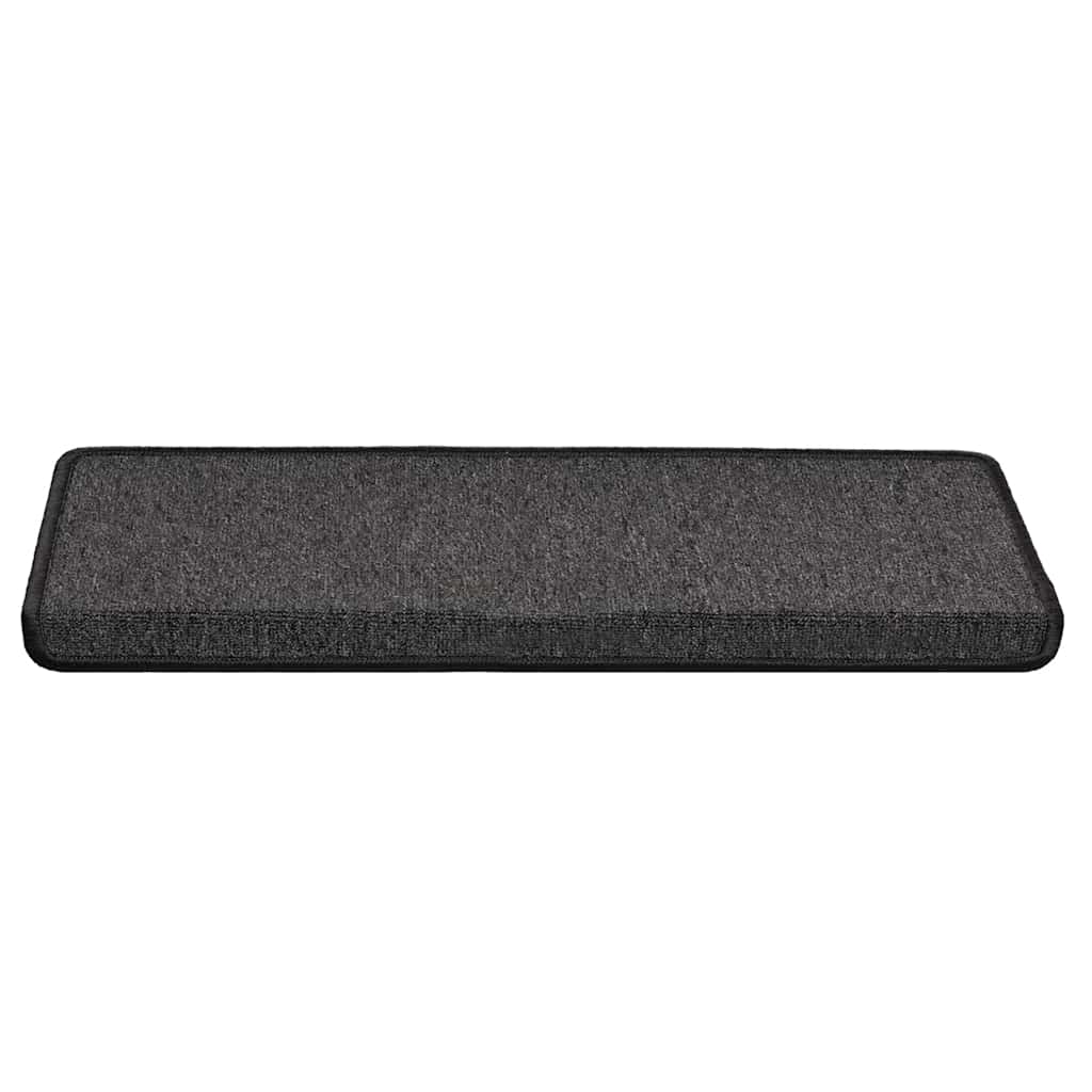 Prostirke za stepenice 30 kom 65x21x4 cm antracit pravokutni rub