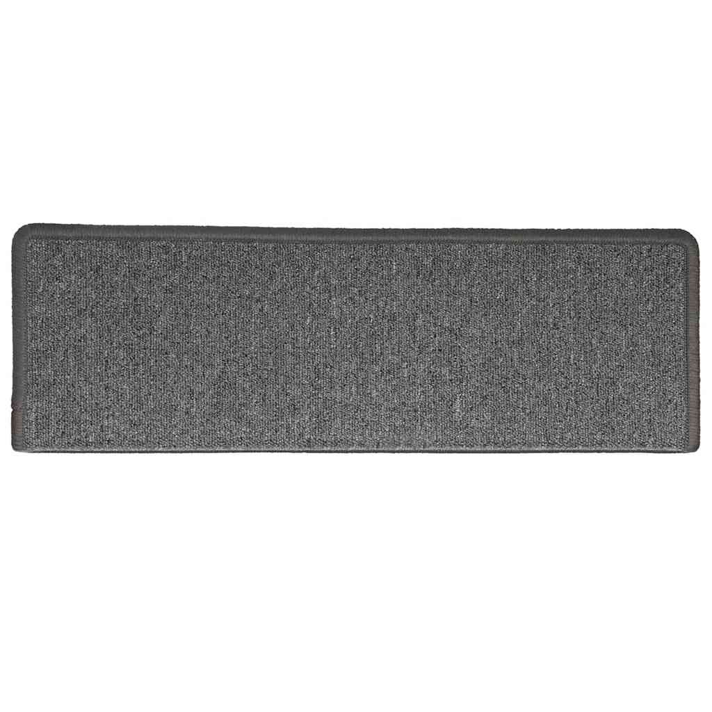 Prostirke za stepenice 30 kom 65x21x4 cm tamno sive pravokutne rubove