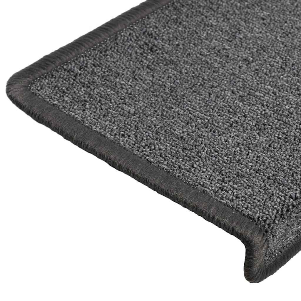 Prostirke za stepenice 30 kom 65x21x4 cm tamno sive pravokutne rubove