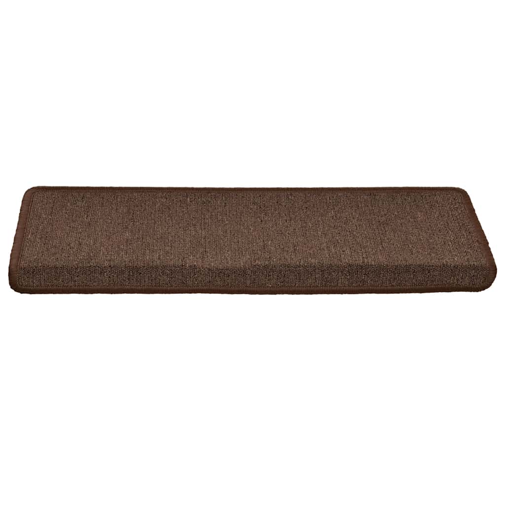 Prostirke za stepenice 30 kom 65x21x4 cm boje kave s pravokutnim rubom