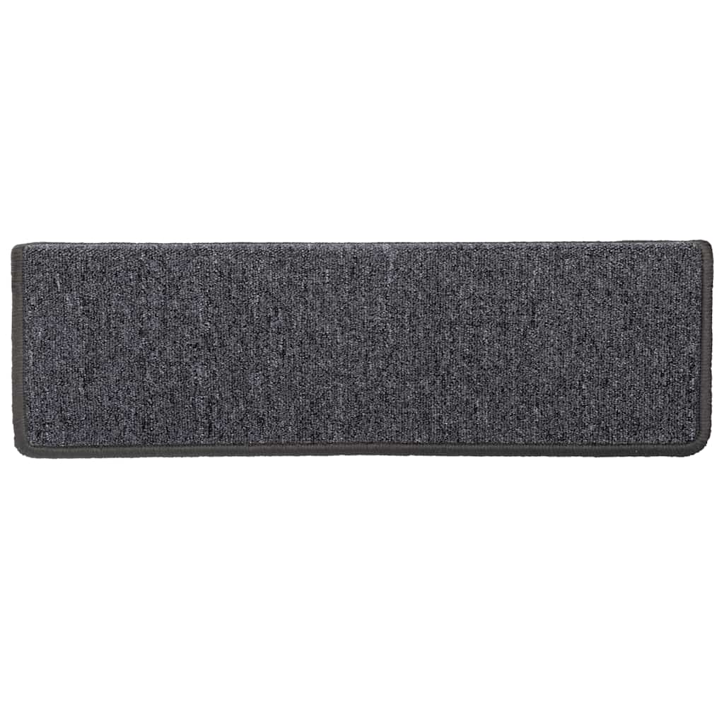 Prostirke za stepenice 30 kom 65x21x4 cm tamno sive pravokutne rubove