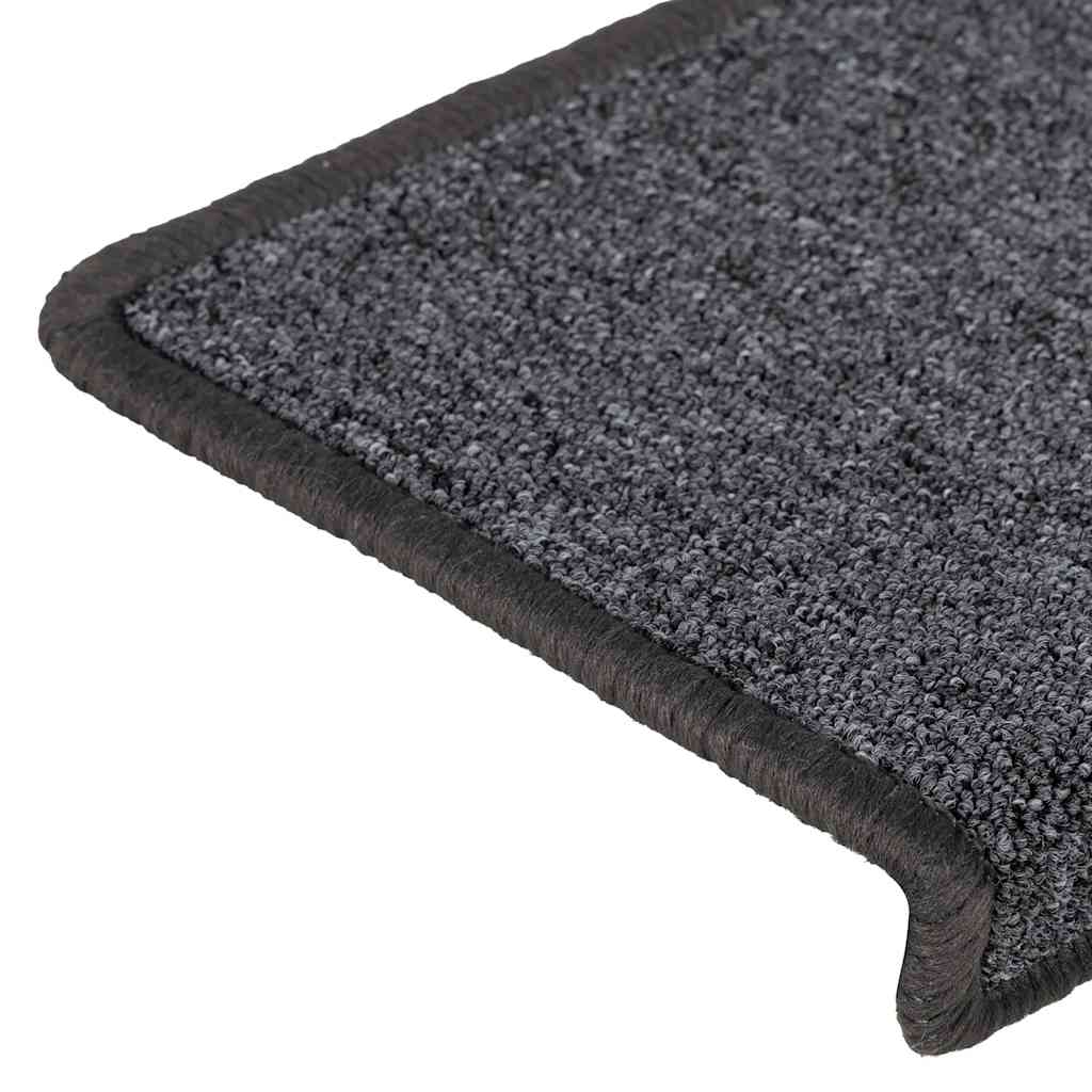Prostirke za stepenice 30 kom 65x21x4 cm tamno sive pravokutne rubove