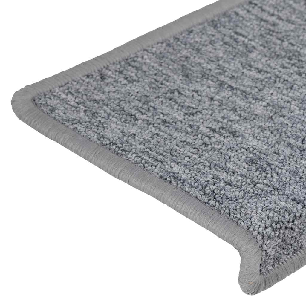 Prostirke za stepenice 30 kom 65x21x4 cm svijetlo sive pravokutne rubove