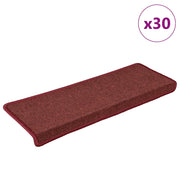 Prostirke za stepenice 30 kom 65x21x4 cm bordo pravokutni rub