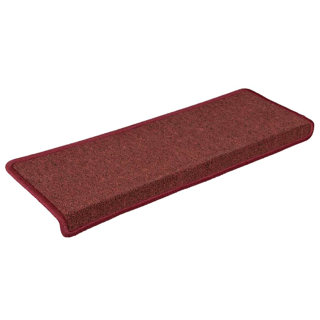 Prostirke za stepenice 30 kom 65x21x4 cm bordo pravokutni rub