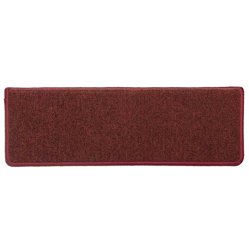 Prostirke za stepenice 30 kom 65x21x4 cm bordo pravokutni rub