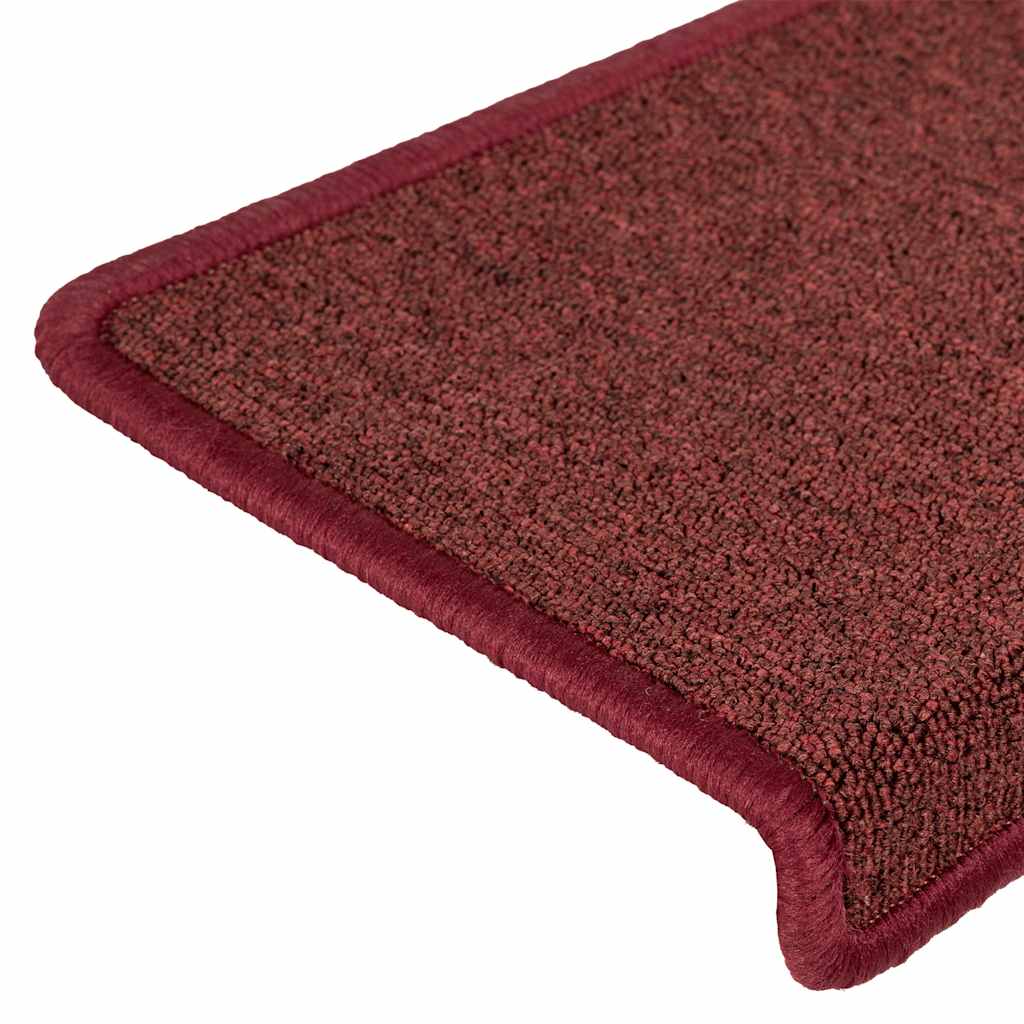 Prostirke za stepenice 30 kom 65x21x4 cm bordo pravokutni rub