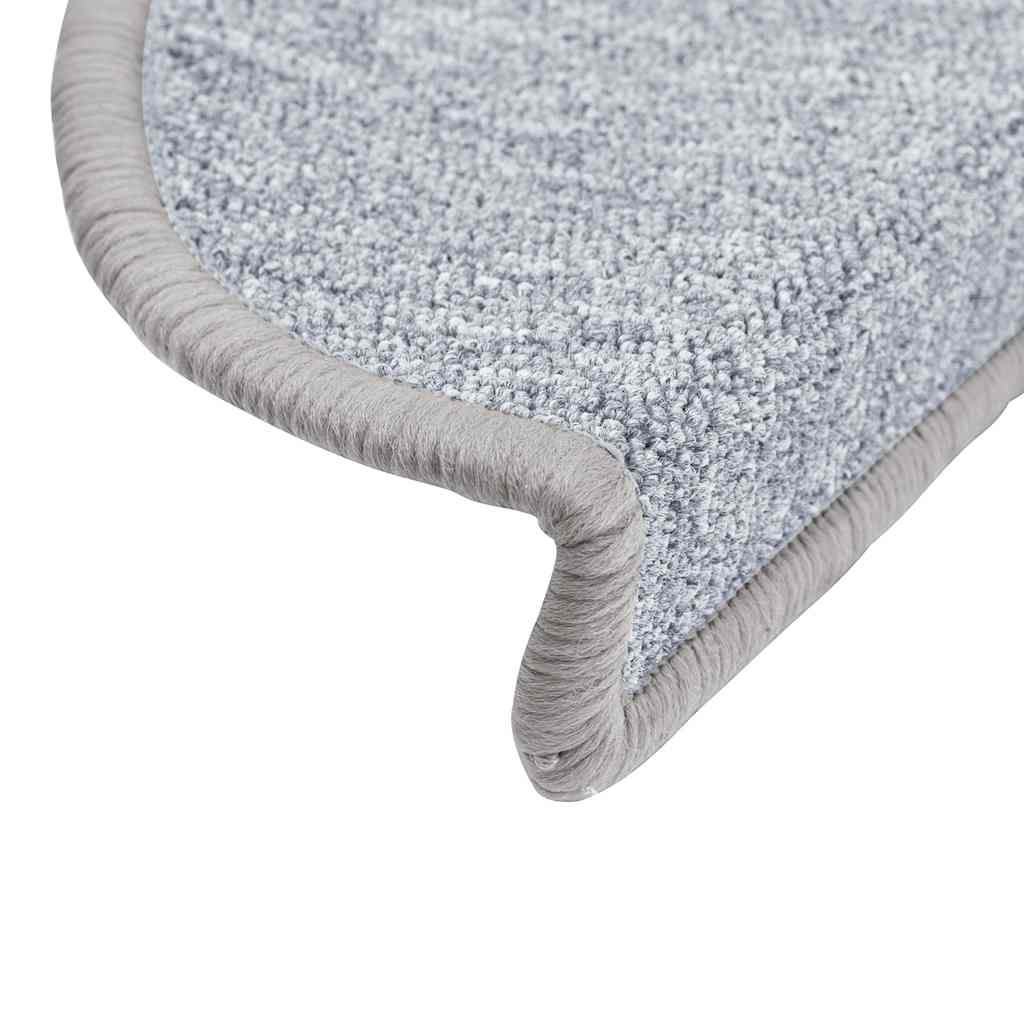 Prostirke za stepenice 20 kom 56x17x3 cm svijetlo sive poluokrugle