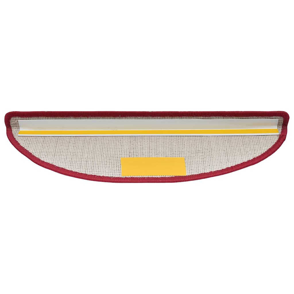 Prostirke za stepenice 20 kom 56x17x3 cm crvene poluokrugle
