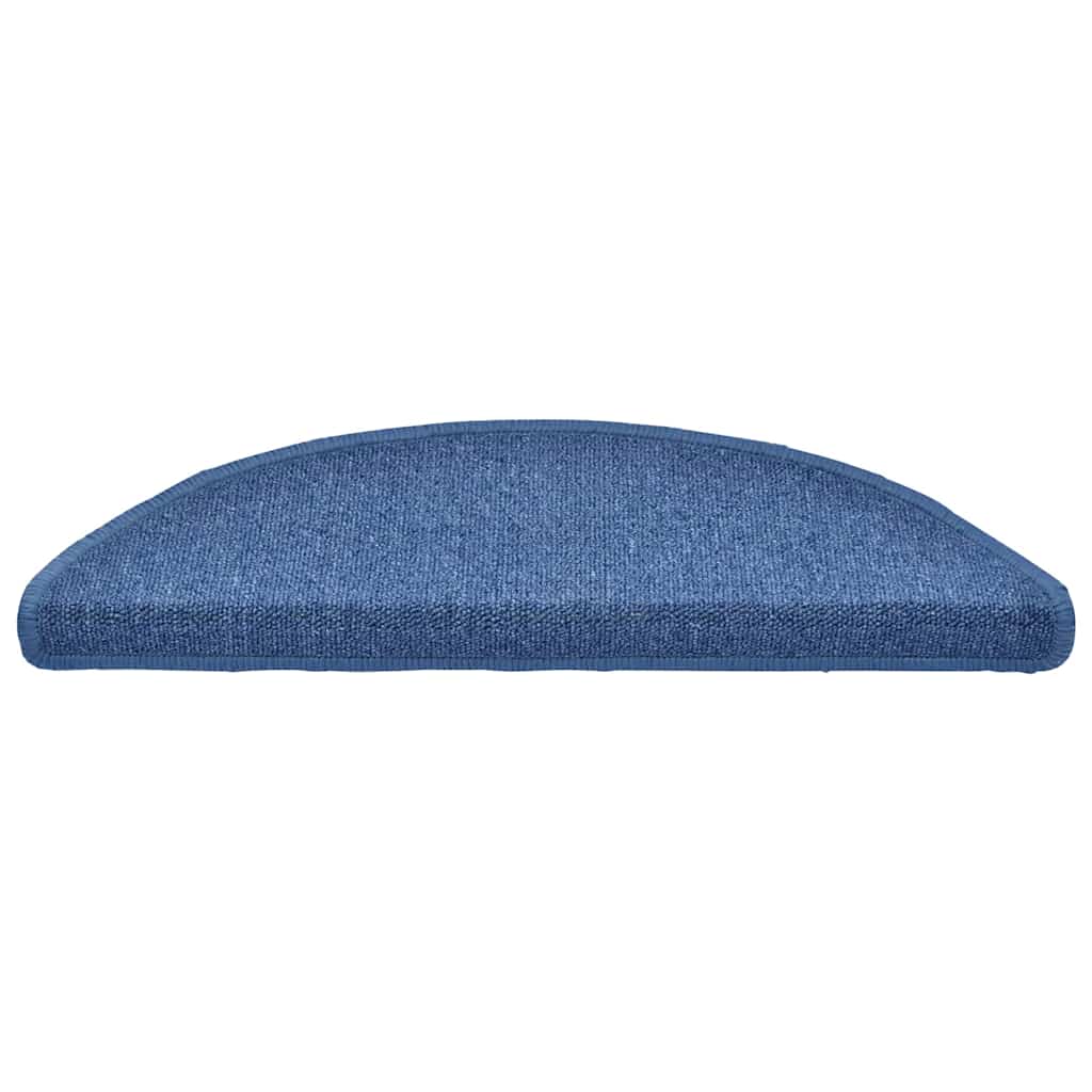 Prostirke za stepenice 20 kom 56x17x3 cm plave poluokrugle