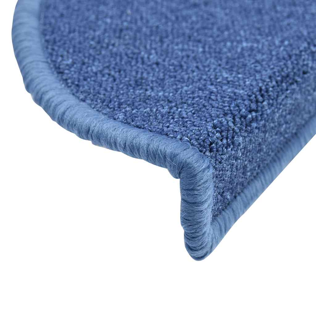 Prostirke za stepenice 20 kom 56x17x3 cm plave poluokrugle