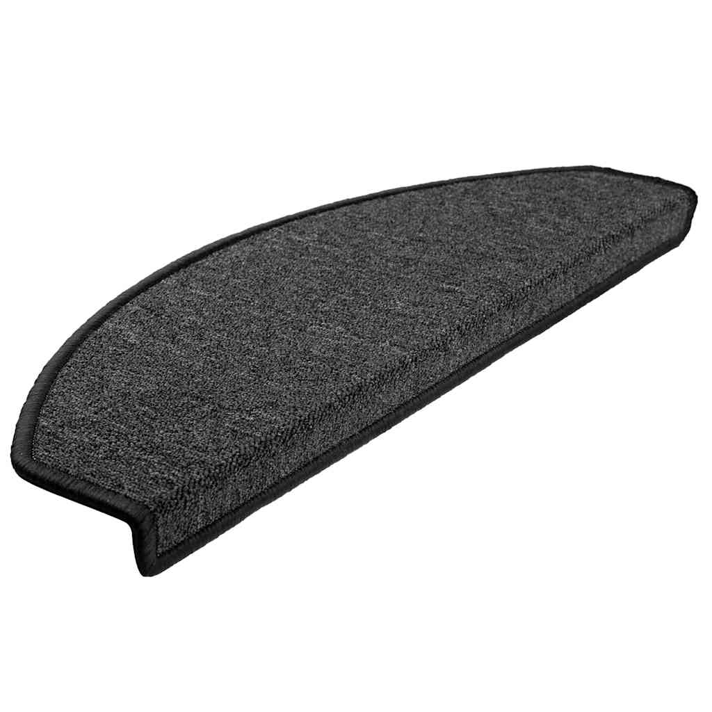 Prostirke za stepenice 20 kom 65x24x4 cm antracit poluokrugle velike