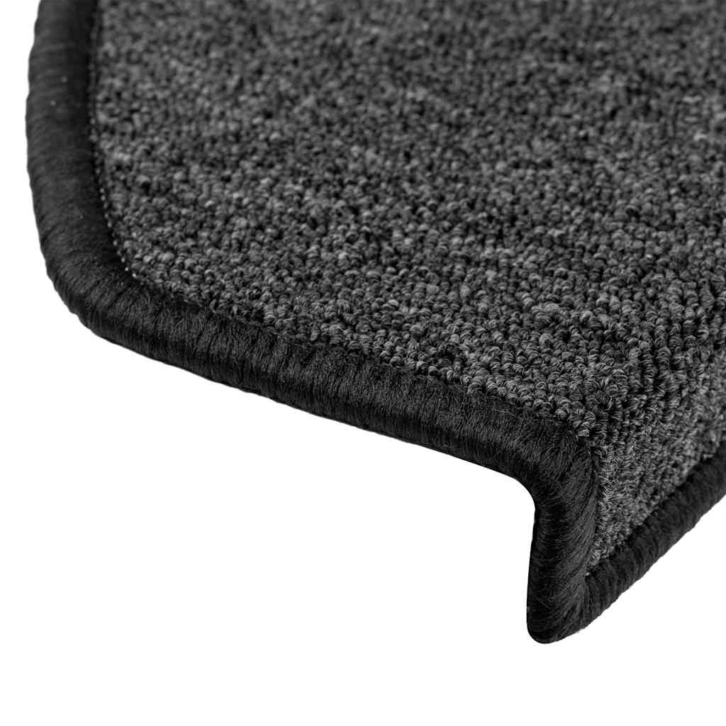 Prostirke za stepenice 20 kom 65x24x4 cm antracit poluokrugle velike