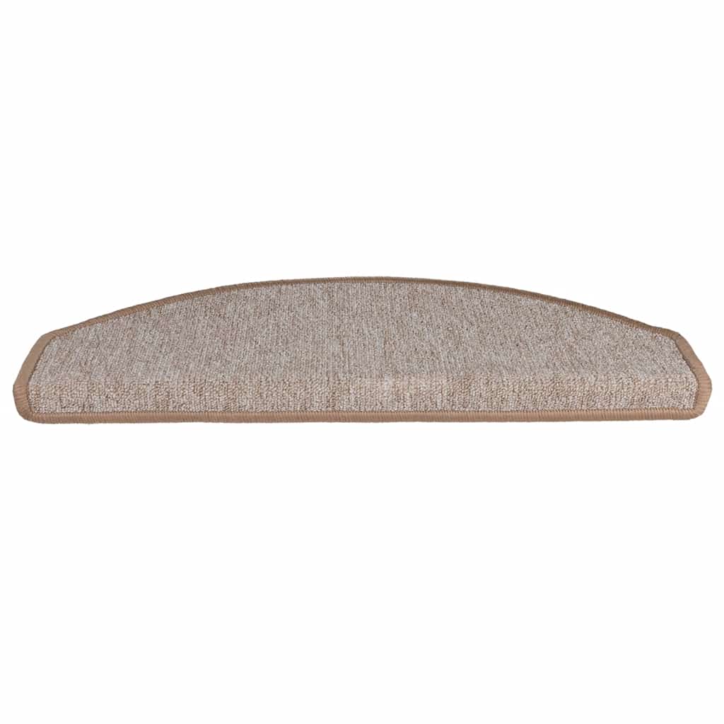 Prostirke za stepenice 20 kom 65x24x4 cm svijetlosmeđe poluokrugle velike