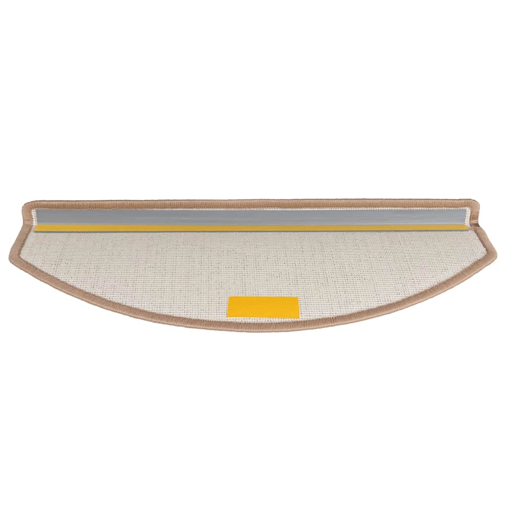 Prostirke za stepenice 20 kom 65x24x4 cm svijetlosmeđe poluokrugle velike
