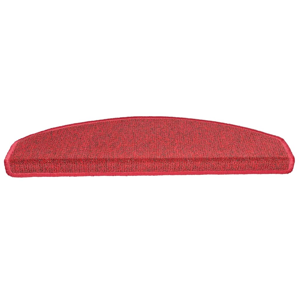 Prostirke za stepenice 20 kom 65x24x4 cm crvene poluokrugle velike