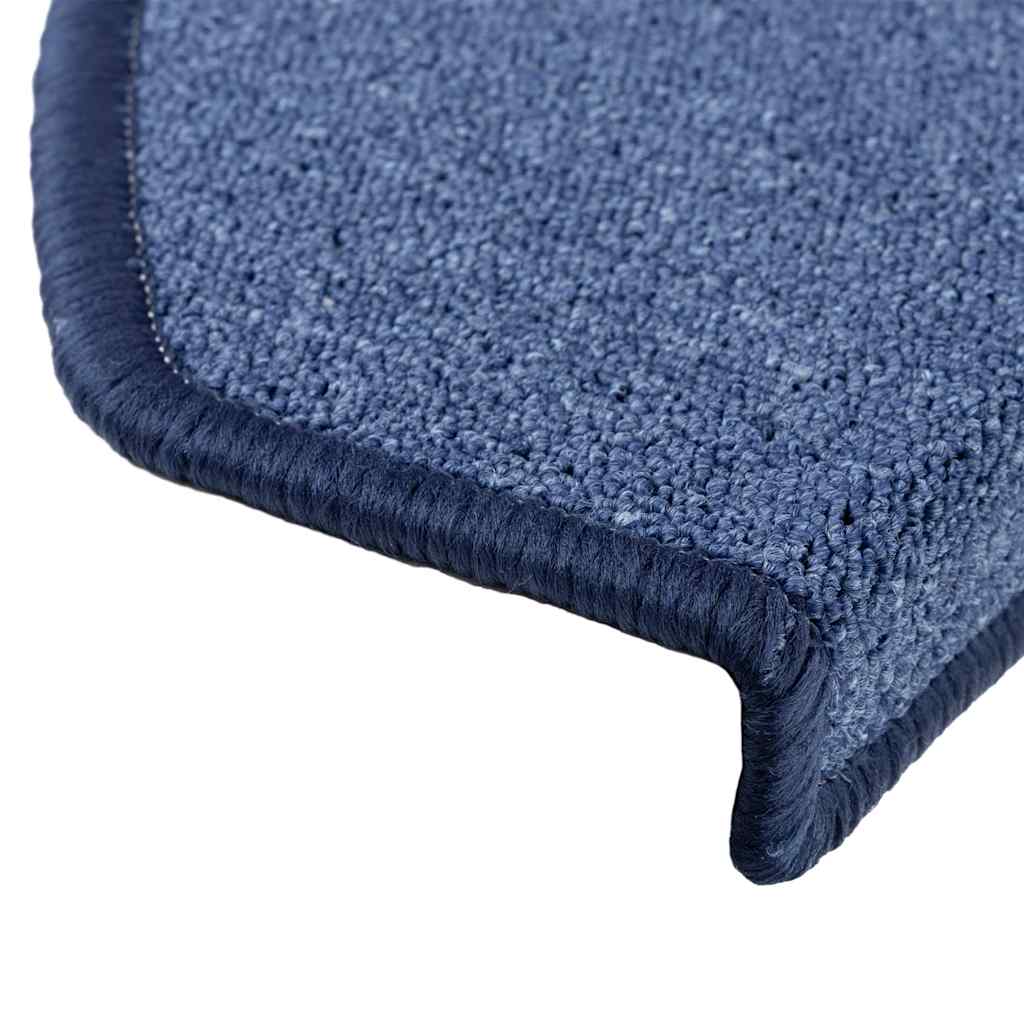 Prostirke za stepenice 20 kom 65x24x4 cm plave poluokrugle velike