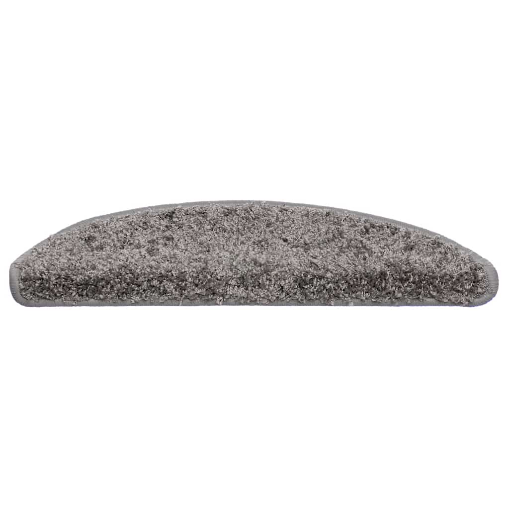 Prostirke za stepenice 30 kom 56x17x3 cm sive poluokrugle