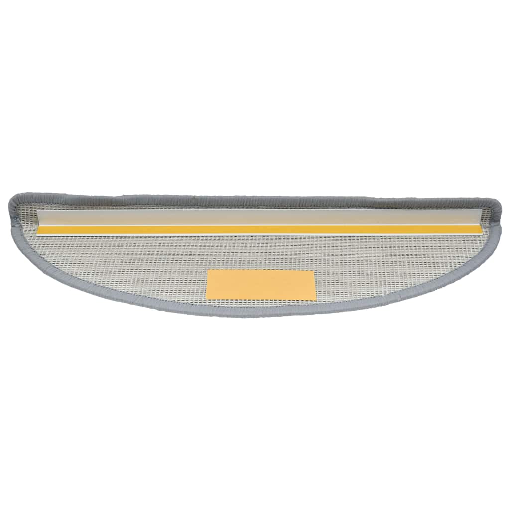 Prostirke za stepenice 30 kom 56x17x3 cm sive poluokrugle