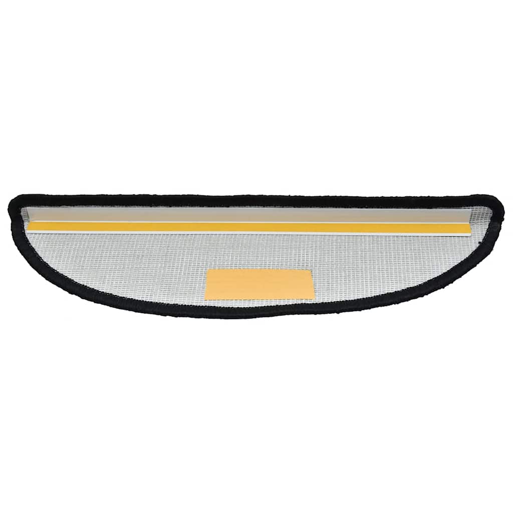 Prostirke za stepenice 30 kom 56x17x3 cm Crne poluokrugle