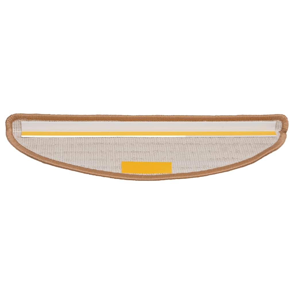 Prostirke za stepenice 30 kom 56x17x3 cm bež poluokrugle